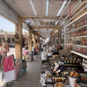 Al Husn Souk at Haffa with incense stalls and shoppers