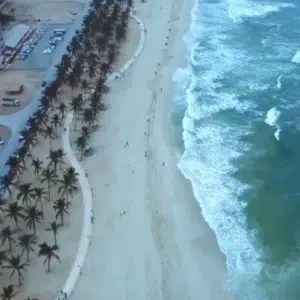 Al Haffa Beach Salalah palm‑lined shore and turquoise water