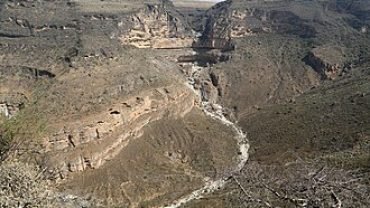 salalah nature & adventure scenery with waterfalls and mountains