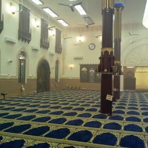 Masjid Jama Al-Iman Salalah guide blue dome and prayer hall